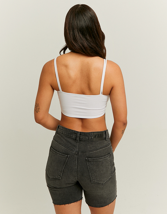 TALLY WEiJL, White Printed Bralet for Women