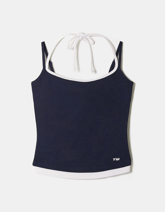 TALLY WEiJL, Blue Basic Top for Women