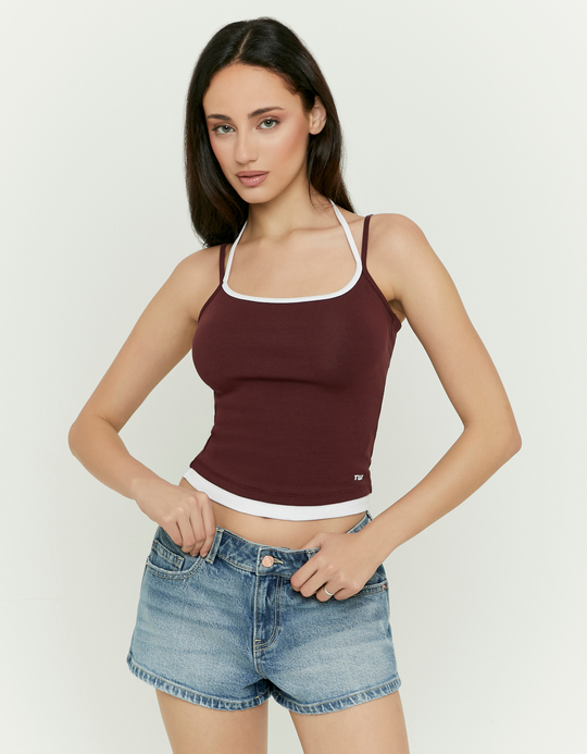 TALLY WEiJL, Bordeaux Basic Top for Women