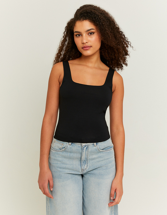 TALLY WEiJL, Schwarzes Basic Träger Top for Women