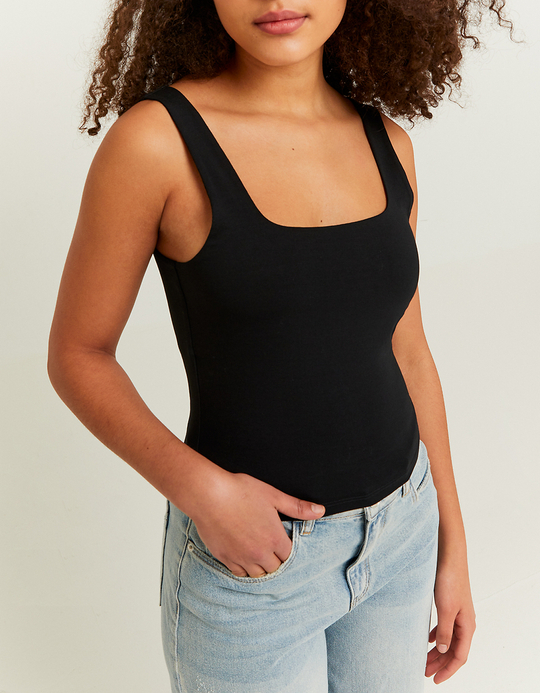 TALLY WEiJL, Schwarzes Basic Träger Top for Women