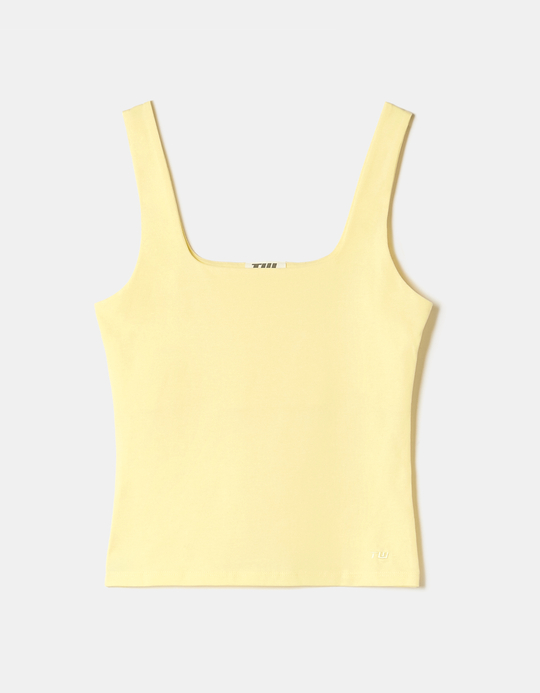 TALLY WEiJL, Yellow Basic Tank Top for Women