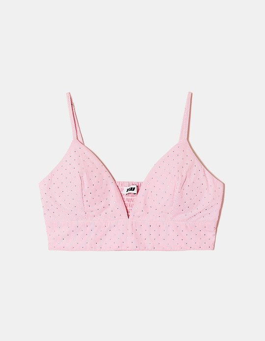 TALLY WEiJL, Gestreiftes Bralette-Top mit Strass for Women