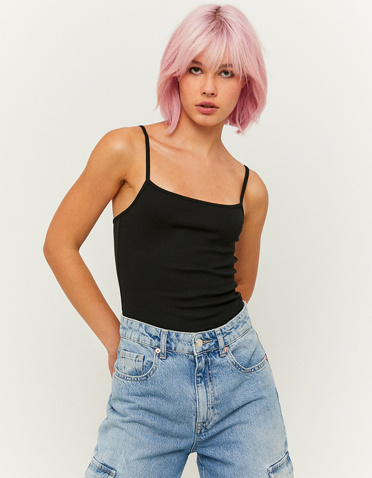 TALLY WEiJL, Schwarzes Basic Träger Top for Women