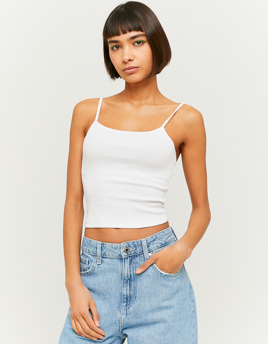 TALLY WEiJL, Weißes Basic Träger Top for Women