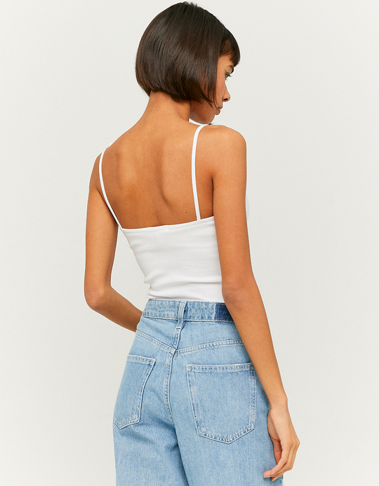 TALLY WEiJL, Weißes Basic Träger Top for Women