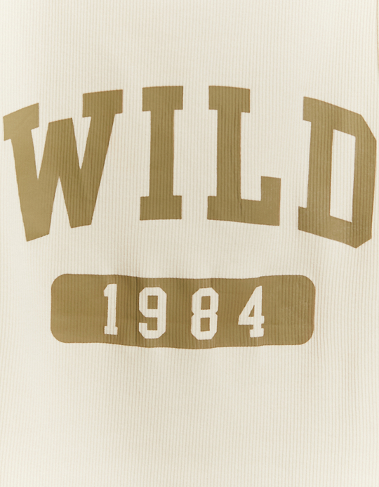 TALLY WEiJL, Beige Cropped Printed Tank Top for Women