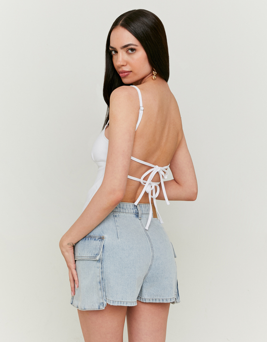 TALLY WEiJL, White Backless Cami Top for Women
