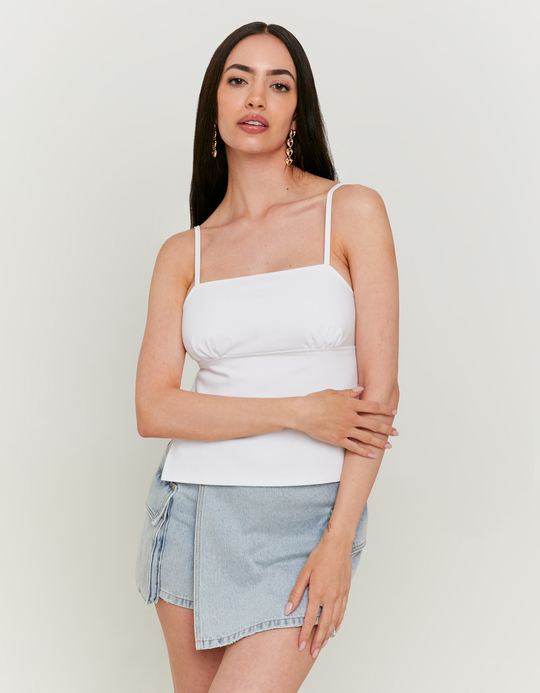 TALLY WEiJL, White Backless Cami Top for Women