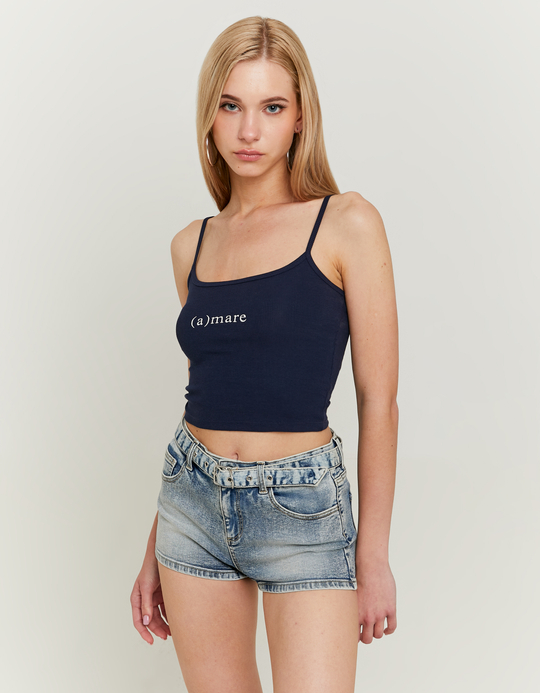 TALLY WEiJL, Blaues Tank Top mit Print for Women