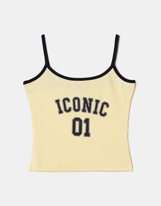 TALLY WEiJL, Yellow Printed Tank Top for Women