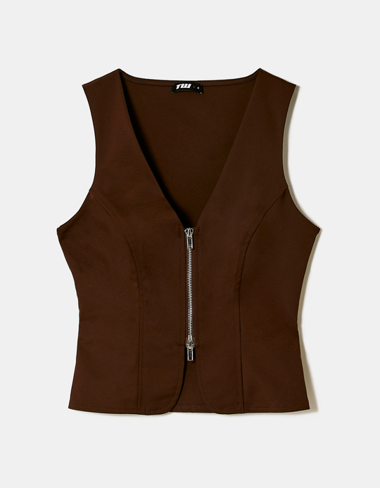 TALLY WEiJL, Brown Cropped Top for Women