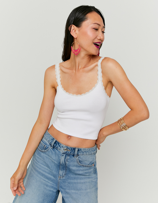 TALLY WEiJL, Canotta Bianca Essenziale for Women