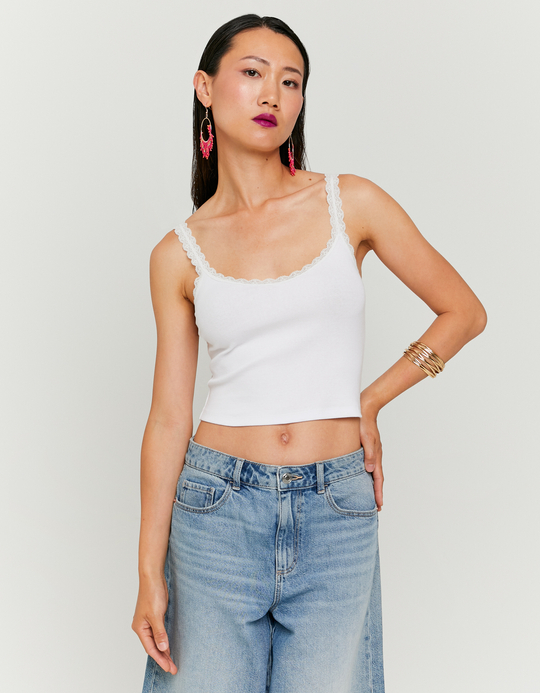 TALLY WEiJL, Canotta Bianca Essenziale for Women