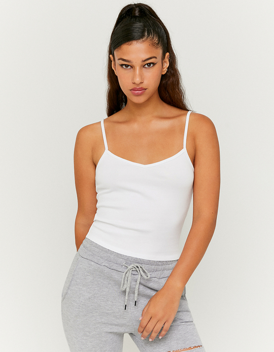 TALLY WEiJL, Weißes Basic Träger Top  for Women