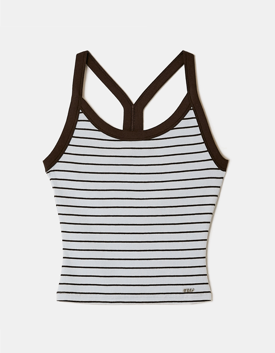TALLY WEiJL, Blau Gestreiftes Crop Top for Women