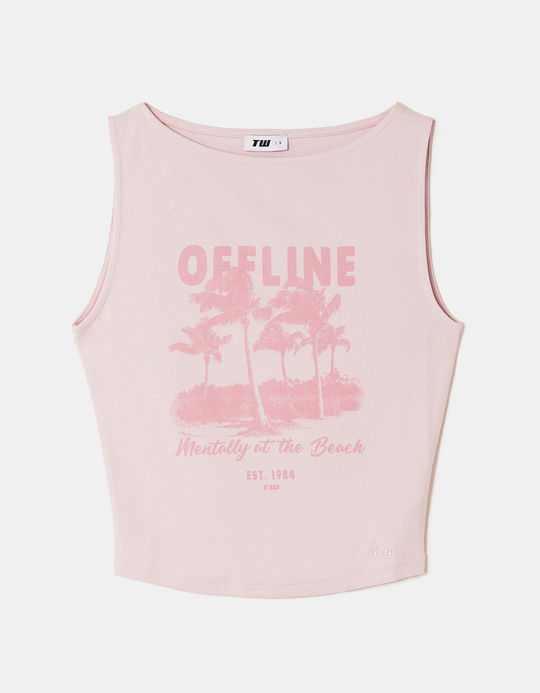 TALLY WEiJL, Pink Printed Cotton Top for Women