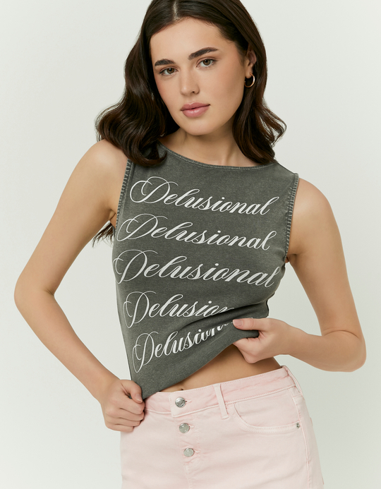TALLY WEiJL, Top Gris Imprimé for Women