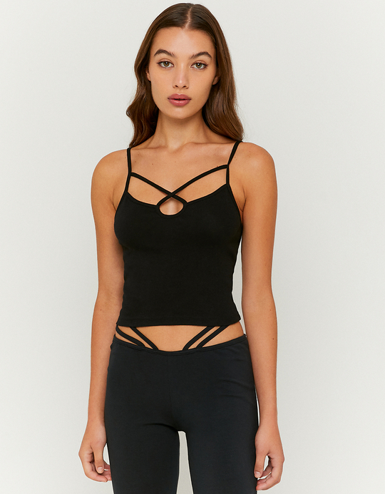 TALLY WEiJL, Schwarzes Top mit Fancy Detail  for Women