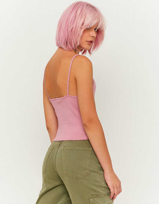 TALLY WEiJL, Pink Cropped Cut Out Top for Women