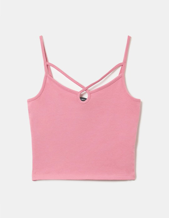 TALLY WEiJL, Pinkes kurzes Top mit Cut Out  for Women