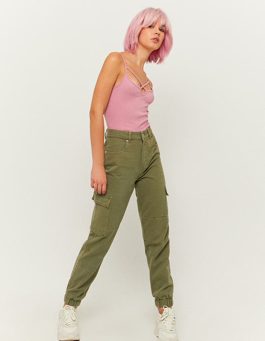 TALLY WEiJL, Pinkes kurzes Top mit Cut Out  for Women