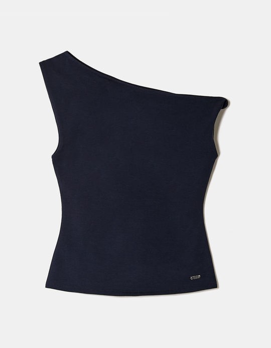 TALLY WEiJL, Blue Asymmetric Top for Women