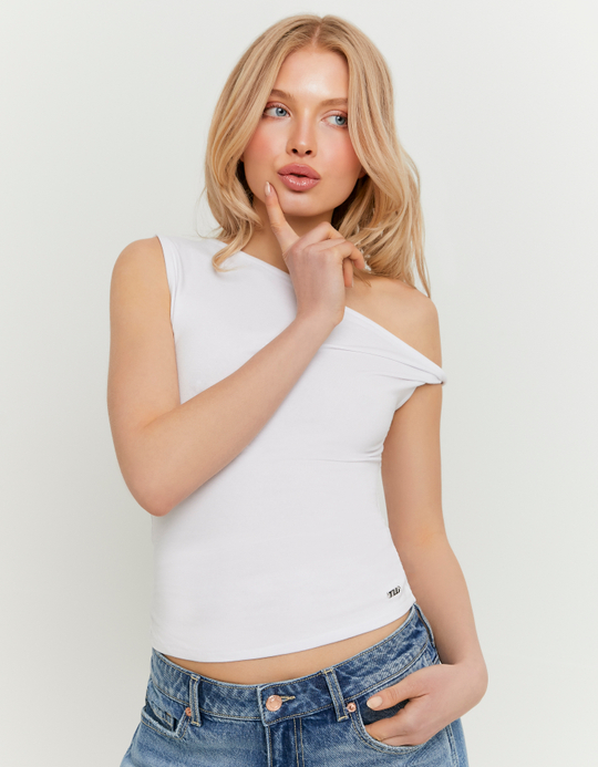 TALLY WEiJL, Weisses asymmetrisches Top for Women