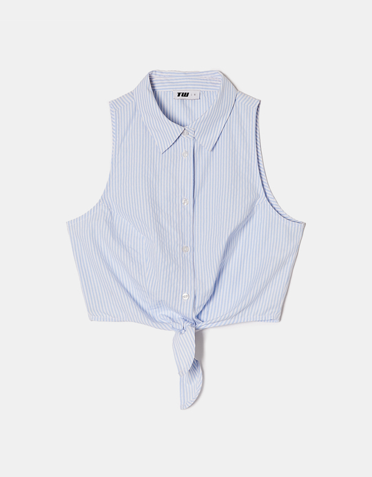 TALLY WEiJL, Blau gestreiftes ärmelloses Hemd for Women