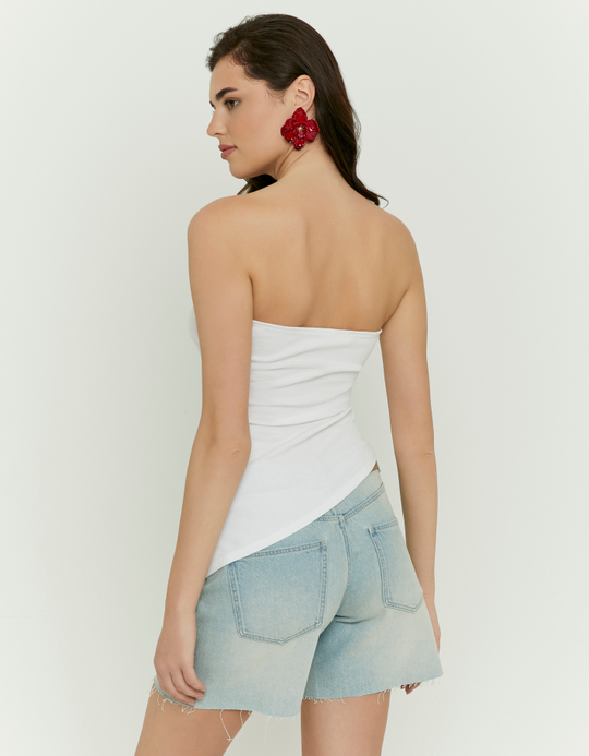 TALLY WEiJL, Weißes Asymmetrisches Bandeau-Top for Women