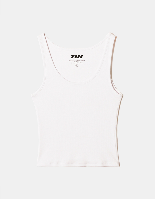 TALLY WEiJL, Biały Basic Tank Top for Women