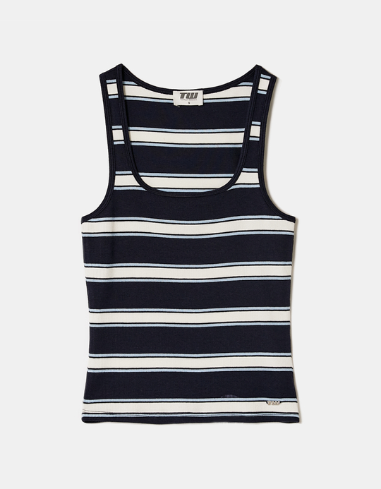 TALLY WEiJL, Blue Striped Tank Top for Women