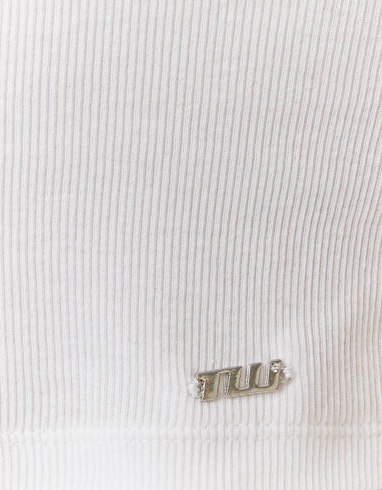 TALLY WEiJL, White Basic Tank Top for Women