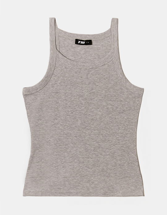 TALLY WEiJL, Grey Basic Tank Top for Women