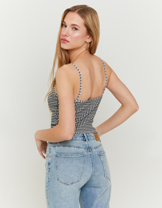 TALLY WEiJL, Tank Top mit Spitz-Details und Vichy-Print for Women