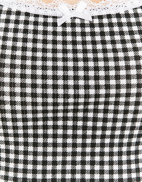 TALLY WEiJL, Tank Top mit Spitz-Details und Vichy-Print for Women