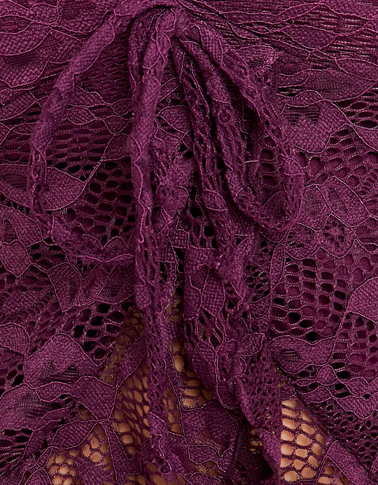 TALLY WEiJL, Lila Lace Top mit Rüschen for Women
