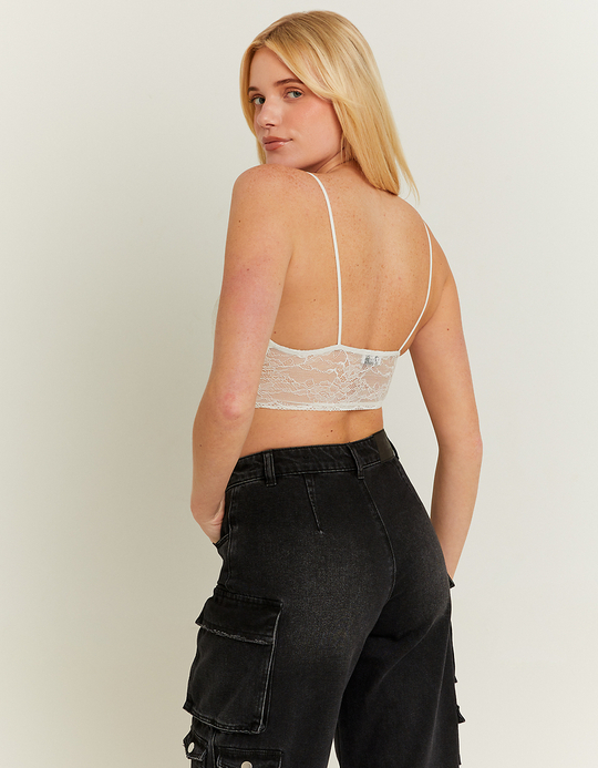 TALLY WEiJL, Weißes Spitzen Bustier for Women