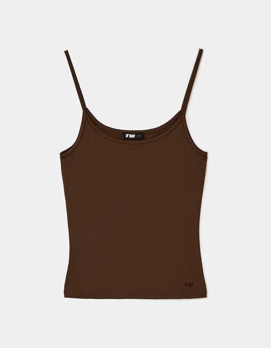 TALLY WEiJL, Brown Basic Tank Top for Women