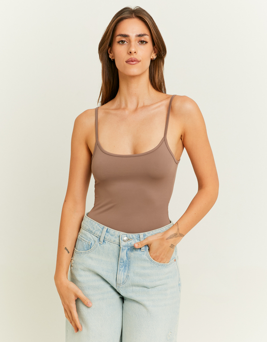 TALLY WEiJL, Braunes Basic-Tanktop for Women