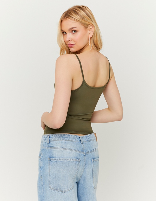 TALLY WEiJL, Green Basic Tank Top for Women