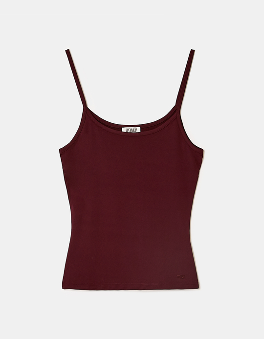 TALLY WEiJL, Burgundy Basic Tank Top for Women