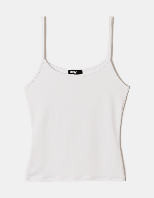 TALLY WEiJL, White Basic Tank Top for Women