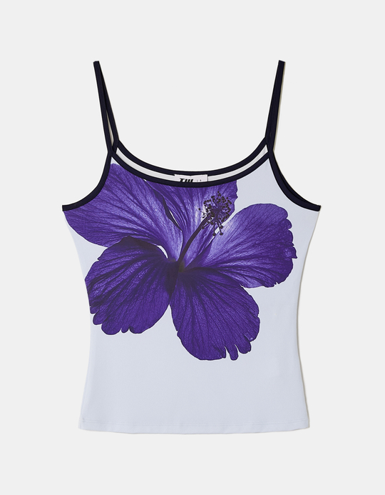 TALLY WEiJL, Blue Floral Printed Top for Women