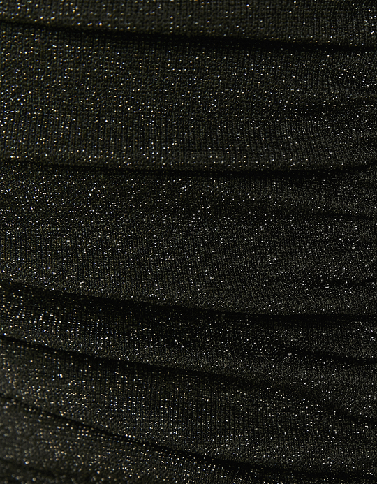 TALLY WEiJL, Schwarzes gerüschtes kurzes Top aus Lurex for Women