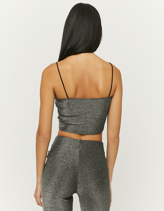 TALLY WEiJL, Top Court Lurex Froncé for Women