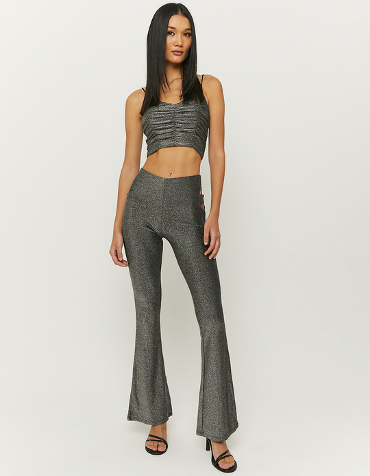 TALLY WEiJL, Top Court Lurex Froncé for Women
