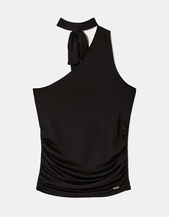 TALLY WEiJL, Top Nero Asimmetrico a Una Spalla for Women