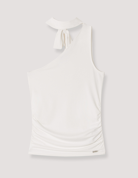 TALLY WEiJL, White Asymmetric One-Shoulder Top for Women