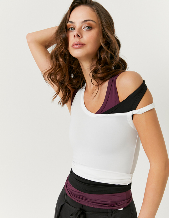 TALLY WEiJL, Débardeur Col V Violet for Women